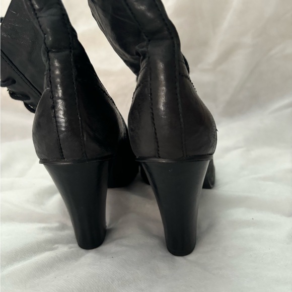 Sam Edelman Leather Peep Toe  Booties - Picture 2 of 6